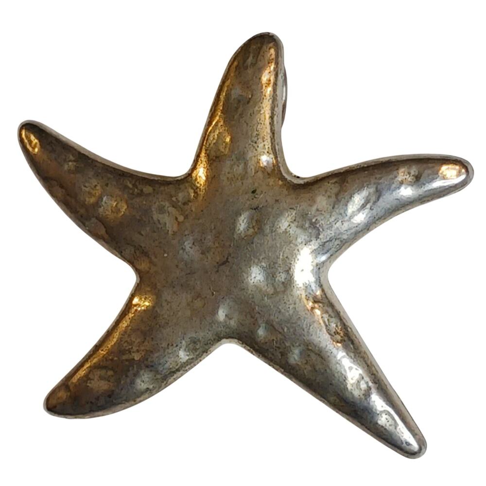 Rustic Starfish Statement Pendant Distressed Nautical Beach Style Boho